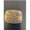 Image 2 : Brass Plated Cowboy Belt Buckle - 3" x 2.5"