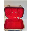 Image 2 : Skyway Vintage Denim & Red Vinyl Trim Travel Case - 14" x 9" x 9"