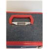 Image 3 : Skyway Vintage Denim & Red Vinyl Trim Travel Case - 14" x 9" x 9"