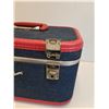 Image 6 : Skyway Vintage Denim & Red Vinyl Trim Travel Case - 14" x 9" x 9"