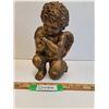 Image 1 : Cast Hearsy Castle Brand Praying Angel Cherub Figurine Decor - 10" x 6" x 6" - Garden Decor/Statue