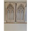 Image 1 : (2) Vintage Style Decorative Inserts - 25" x 12"