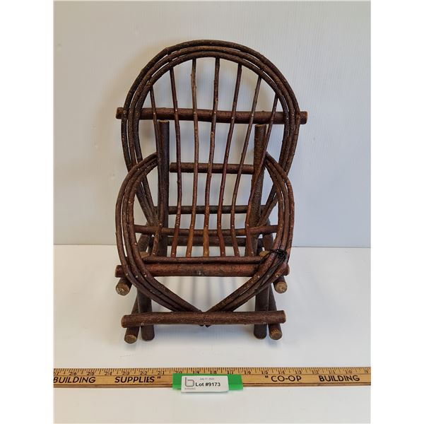 Custom Made Willow Doll Chair - 17" x 14" x 12"
