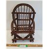 Image 2 : Custom Made Willow Doll Chair - 17" x 14" x 12"
