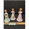 Image 1 : (3) Enesco Birthday Girl Figurine - 11, 12, 13 Years
