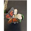 Image 2 : (2) Franklin Mint Collection Butterfly Porcelain Figurines