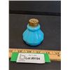 Image 1 : Vintage Dithridge Co Blue Milk Glass Salt Shaker - 3" x 2.5"
