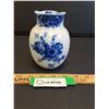 Image 1 : Antique Doultan Blue Delft Floral Vase - 5.5" x 4"