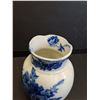 Image 3 : Antique Doultan Blue Delft Floral Vase - 5.5" x 4"