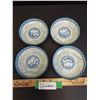 Image 1 : (4) Korean Ceramic Shallow Bowl Bonzai Tree Pattern -5.5" Diameter