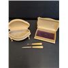 Image 3 : French Ivory Set: (2) Vanity Trinket Boxes & (2) Nail Tools