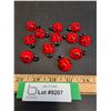 Image 1 : (12) Glass Ladybug Figurines - 1"