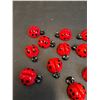 Image 2 : (12) Glass Ladybug Figurines - 1"