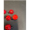 Image 3 : (12) Glass Ladybug Figurines - 1"