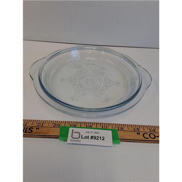 Vintage Fire King Sapphire Blue Philbe Glass Pie Plate - 9" Diameter