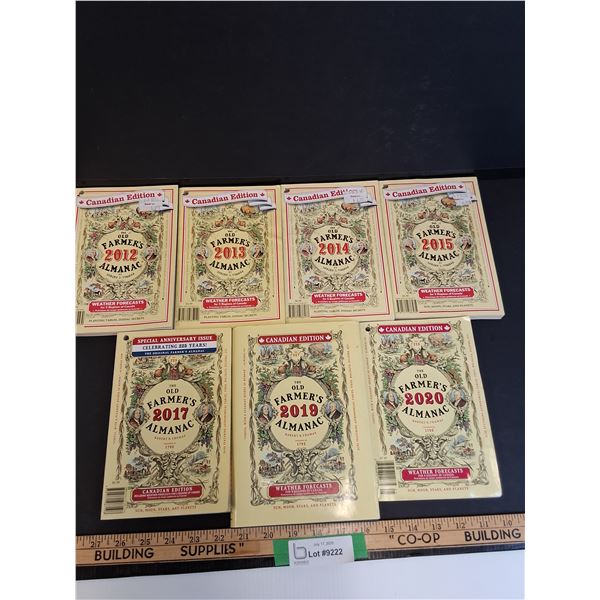 (7) Farmer's Almanac - 2012-17, 2019- 20
