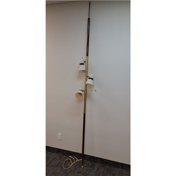 *MCM Vintage Tension Pole Lamp - Some Wear as Pictured - Powers On - Adjustable - CANNOT SHIP