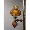 Image 6 : * MCM Vintage Tension Pole Lamp w/ Amber Glass Shades  - Some Wear as Pictured - Powers On - Adjusta