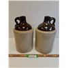 Image 1 : (2) Stoneware Crock Jugs - 13" x 7"
