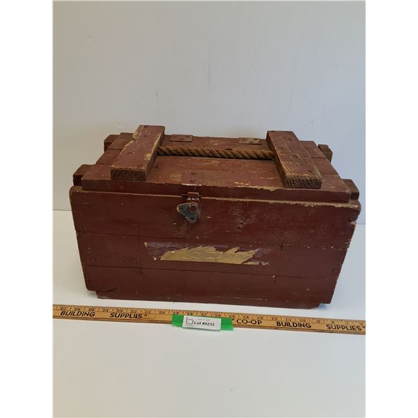 Vintage Army Explosive Wooden Box - 18" x 11" x 11"
