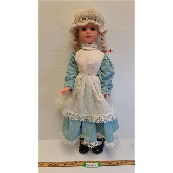 Vintage Binking Eye Pioneer Girl Doll - 31" Tall  -  PICK UP