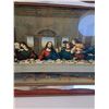 Image 2 : Jesus's Last Supper Picture in Wooden Frame - 31" x 17" - CANNOT SHIP