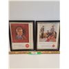 Image 1 : (2) Vintage Coca Cola Magazine Picture in Frame - 9.5" x 11"
