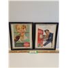 Image 1 : (2) Vintage Coca Cola Magazine Picture in Frame - 9.5" x 11"
