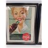 Image 2 : (2) Vintage Coca Cola Magazine Picture in Frame - 9.5" x 11"