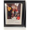 Image 2 : (2) Vintage Coca Cola Magazine Picture in Frame - 9.5" x 11"
