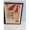 Image 3 : (2) Vintage Coca Cola Magazine Picture in Frame - 9.5" x 11"