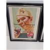 Image 2 : (2) Vintage Coca Cola Magazine Picture in Frame - 9.5" x 11"