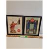 Image 1 : (2) Vintage Coca Cola Magazine Picture in Frame - 9.5" x 11"
