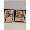 Image 1 : (2) Vintage Coca Cola Magazine Picture in Frame - 9.5" x 11"