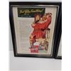 Image 2 : (2) Vintage Coca Cola Magazine Picture in Frame - 9.5" x 11"
