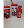 Image 3 : Coca Cola Two Liter Plastic Carrying Case w/Various Coca Cola Cups & Cups w/Straws