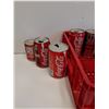 Image 2 : Coca Cola Plastic Pop Flat & Various VIntage Cans & Plastic Collector Cups