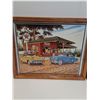Image 2 : (2) Coca Cola Gas Station Vintage Themed Prints in Frames - 12" x 14"