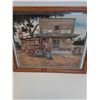 Image 3 : (2) Coca Cola Gas Station Vintage Themed Prints in Frames - 12" x 14"
