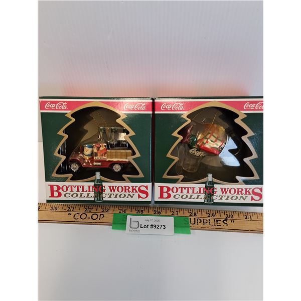 (2) Coca Cola Christmas Tree Ornaments Collection in Boxes