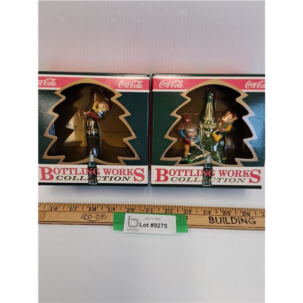 (2) Coca Cola Christmas Tree Ornaments Collection in Boxes