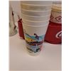 Image 6 : Coca Cola Two Litre Pop Carrying Plastic Flat & Various Glass & Plastic Cup Collection
