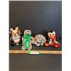 Image 1 : (4) Beanie Babies Coca Cola Stuffy Animals: Moose, Seal, Puppy, Penguin