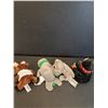 Image 4 : (4) Beanie Babies Coca Cola Stuffy Animals: Moose, Seal, Puppy, Penguin