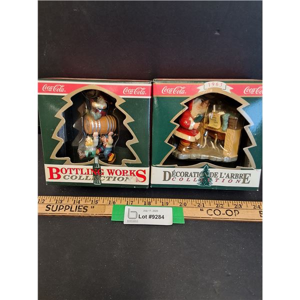 (2) Coca Cola Christmas Tree Ornaments Collection in Boxes