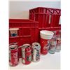 Image 3 : (2) Coca Cola Pop Stacking Flats & Various Glass, Mugs, & Paper Cups Lot
