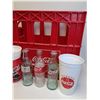 Image 4 : (2) Coca Cola Pop Stacking Flats & Various Glass, Mugs, & Paper Cups Lot