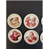 Image 2 : (6) Santa Coca Cola Round Metal Wall Decor & (2) Christmas Decorations