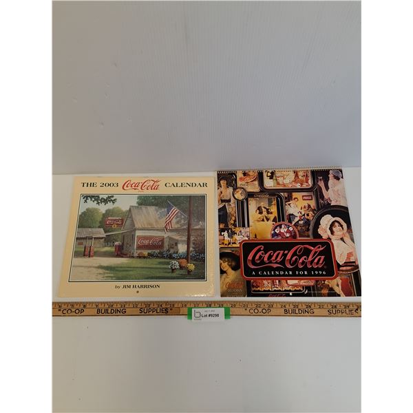 (2) Coca Cola Calendars: 2003 & 1996