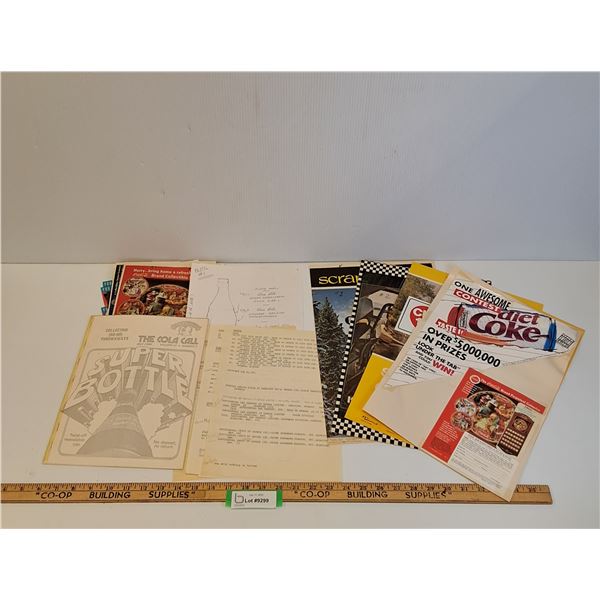 Magazine Clippings & Scrapbook Pages, Collector Bottle Specifications Booklet & Papers